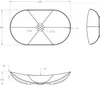 doporro Lavabo da Appoggio Ovale in Vetroceramica Bianco Anteprima dell’immagine prodotto 6