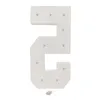 A white number '2' shaped decoration with LED lights. Náhled obrázku produktu