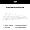 TOJ Wandgarderobe Weiß 94 cm – Edelstahl Garderobenleiste Produktbild-Vorschau 3