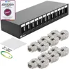 hb-digital Patchpanel 12 Port mit 12 x Keystone Module Cat Produktbild-Vorschau 1