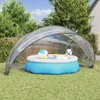 vidaXL Pool-Dome Transparent 592 x 590 x 275 cm PVC Produktbild-Vorschau 2