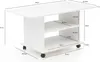 Tavolo di design FineBuy con ruote 95x51x54,5 cm | Anteprima dell’immagine prodotto 3