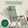 CASABEL lot de 2 chaises pliantes Zéro Gravité Vert sauge, Voir les images du produit 5