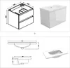 80 cm Badmöbel-Set Unterschrank mit Keramik waschtisch 2 Produktbild-Vorschau 7