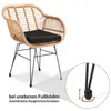 CASARIA® Gartenstühle 2er Set Polyrattan inkl. Auflage Produktbild-Vorschau 3