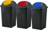 3x Mülleimer 60 Liter Abfalleimer Schwingdeckeleimer Rot - Produktbild-Vorschau 1