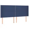 vidaXL Kopfteil mit Ohren Blau 203x16x118/128 cm Stoff Produktbild-Vorschau 1