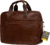 Borsa per laptop in pelle rovesciata 15,6 marrone Anteprima dell’immagine prodotto 3