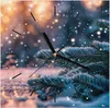 Wanduhr aus Glas mit Motiv Winterzauber- 30 x 30 cm - inkl. Produktbild-Vorschau 1