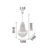 Biała lampa wisząca MONET 6 żarówek Podgląd zdjęcia produktu 4