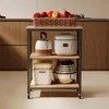 Mobiler Schrank auf Rollen, hellbraun, Küchenwagen, 60 cm Produktbild-Vorschau 4