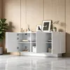 Merax Hochglanz Sideboard mit 3 Türen und 6 Fächern, Produktbild-Vorschau 6