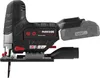 A cordless jigsaw with a battery pack attached. Produktbild-Vorschau