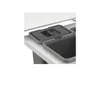 A close-up view of a built-in kitchen waste sorting system with two bins and a lid. Voir les images du produit