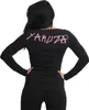 Yakuza Donna Afraid Slim Maglietta a maniche lunghe, Nero, Anteprima dell’immagine prodotto 2
