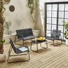 sweeek - Gartenset aus Metall und Textilene für 4 Personen Produktbild-Vorschau 2