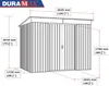 Kovový zahradní přístřešek Top Shed Pent Skylight 8x6 Náhled obrázku produktu 10