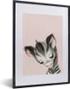 MuchoWow® Gerahmtes Poster Zebra - Rosa - Pastell 30x40 cm Produktbild-Vorschau 1