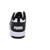 A black and white Puma sneaker shown from the back. Podgląd zdjęcia produktu