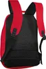 The back of a red rucksack is shown against a white background. Produktbild-Vorschau
