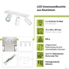 Deckenstrahler Metall verstellbar Weiß GU10 3-flammig Produktbild-Vorschau 2