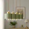 LUXOLAR 4-flammige Pendelleuchte Salbeigrün Gold – Moderne Produktbild-Vorschau 2
