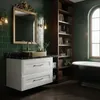 RODAN | Badschrank Hängend - 80 cm - Weiß, Schwarz - MDF - Produktbild-Vorschau 2
