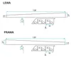 Profilo Doccia Pendenzato Rea 120 Cm Right Rame Spazzolato Anteprima dell’immagine prodotto 8