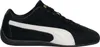A side view of a black Puma Speedcat OG suede sneaker with a white Puma stripe. Produktbild-Vorschau
