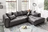 Modernes XXL Ecksofa CLAN 319cm anthrazit Samt inkl. Kissen Produktbild-Vorschau 3
