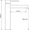 Hoher Goldener Waschtischarmatur Sem-2002G Produktbild-Vorschau 2