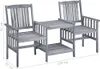 vidaXL Gartenstühle mit Teetisch 159x61x92 cm Massivholz Produktbild-Vorschau 6