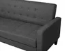 BELIANI 3-Sitzer Sofa Dunkelgrau Stoffbezug Gesteppt mit Produktbild-Vorschau 10