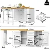 Isola multifunzionale per la cucina Flieks, con piano Anteprima dell’immagine prodotto 5