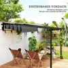 An outdoor patio area with a pergola, seating, and plants. Náhľad obrázku produktu