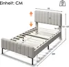 OKWISH Lit simple 90x200 - Lit rembourré avec cadre en bois Voir les images du produit 4