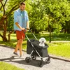 PawHut Poussette buggy pliable pour chien, porte-gobelets, Voir les images du produit 2
