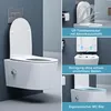 doporro Hänge-WC mit Bidet Funktion Weiß Wand-WC Toilette Produktbild-Vorschau 5