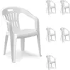 6 Stück Stapelstuhl Bistrostuhl Gartenstuhl MOJAWO PIONA Weiß Kunststoff Produktbild-Vorschau
