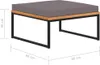 vidaXL Fußablage mit Auflage 66×66×36 cm Akazien Massivholz Produktbild-Vorschau 4