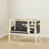 Gabbia per conigli PawHut trasformabile in gabbia in legno Anteprima dell’immagine prodotto 3