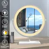 Schminkspiegel Schwarz LED mit 3 Lichtfarben 360°drehbar Produktbild-Vorschau 2