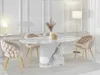 Ovaler Designer-Esstisch 200x100 GERSON - weißer Marmor Produktbild-Vorschau 5