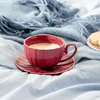 HOMLA MINA Tasse mit Untertasse groß weinrot 0,25 l Produktbild-Vorschau 2