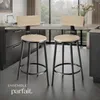 Tabourets de bar Poole - Bois clair industriel, Chêne Voir les images du produit 7