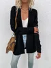 ASKSA Damen Langarm Strickjacke Mittellange Elegant Mantel Produktbild-Vorschau 4