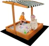 Planschbecken für Baby Mix Holzsandkasten 120x120 cm Produktbild-Vorschau 5