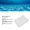 An image showing a skimmer weir door flap with descriptive text and a background image of a swimming pool. Produktbild-Vorschau