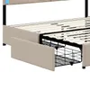 Letto imbottito INONEFT, 160x200 cm, con 4 cassetti. Letto Anteprima dell’immagine prodotto 8