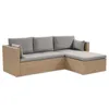 BEAUTYSOFA | SEVILLA Polyrattan Gartenlounge Beige – Produktbild-Vorschau 12